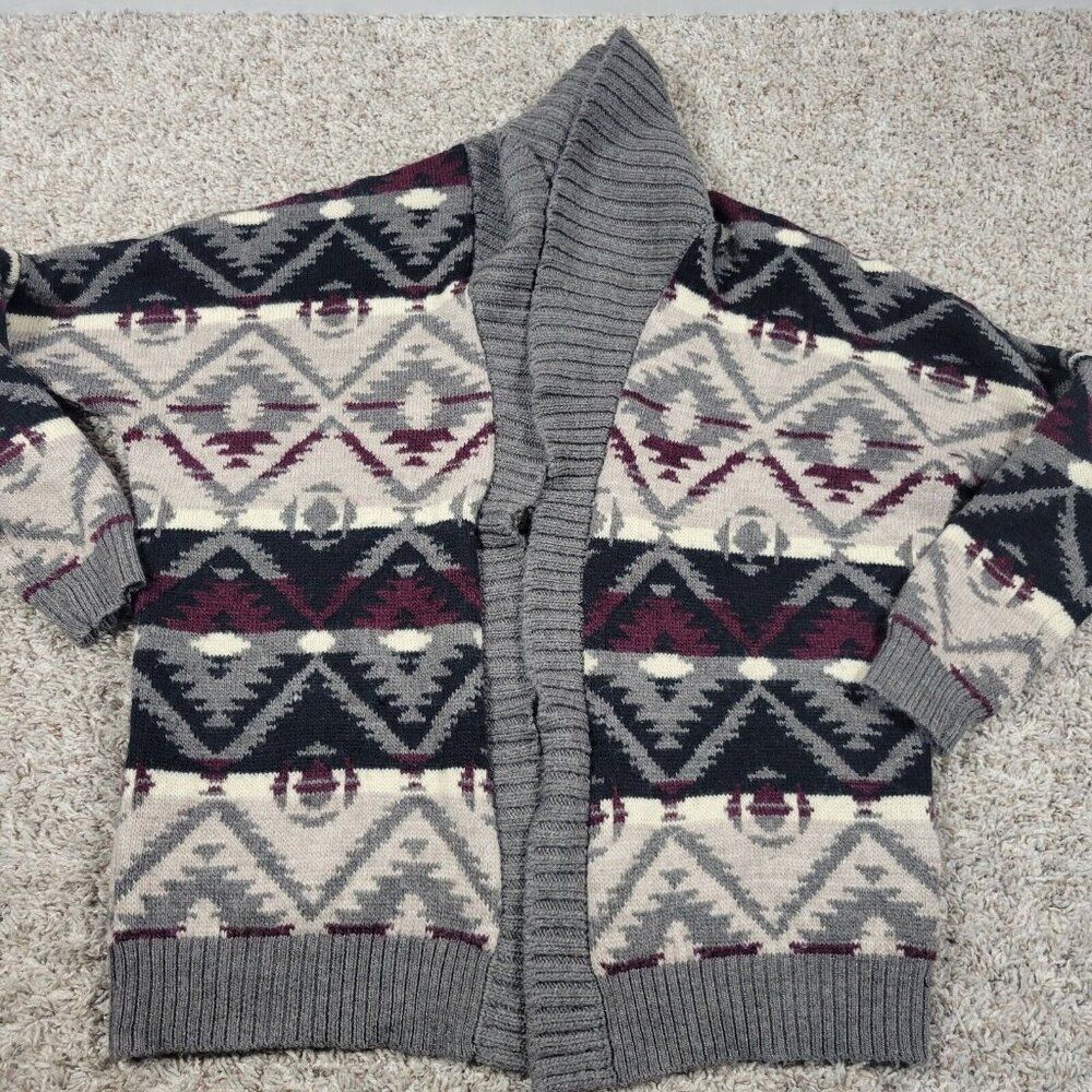 American Eagle Sweater Womens Medium Multicolor Aztec Cardigan Knit
